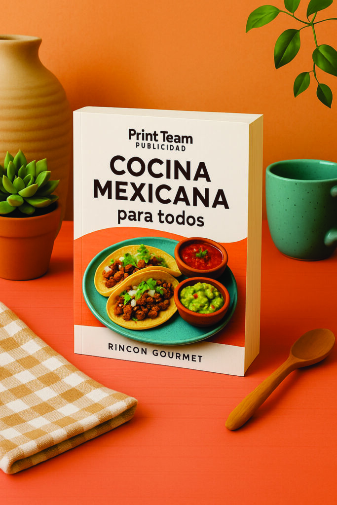 Mockup de libro impreso bajo demanda - Print Team Publicidad